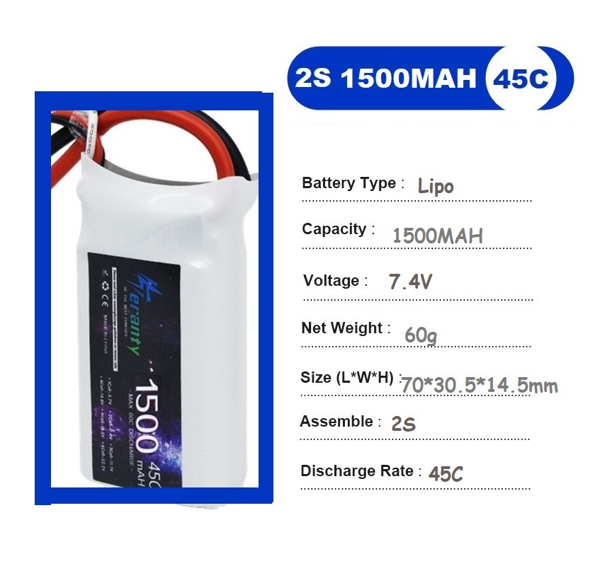 2 STKS 7.4 V Lipo 2 S Batterij - Drone Rc Leading recensie en prijs