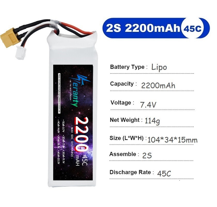 2 STKS 7.4 V Lipo 2 S Batterij - Drone Rc Leading recensie en prijs